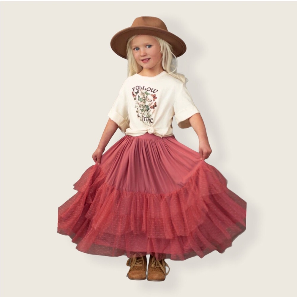 Joyfolie Ada Maxi Skirt | Bright Rose